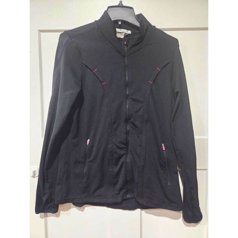 Athleta Black Zip Up Jacket Size Large Sonoma Design